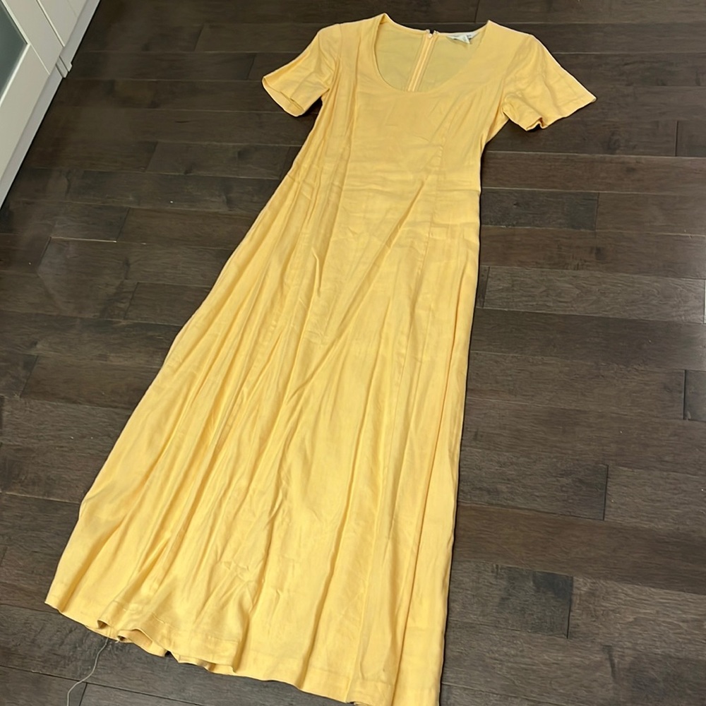 Yellow Linen Club Monaco Dress